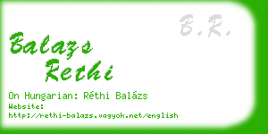 balazs rethi business card