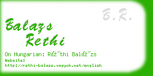 balazs rethi business card